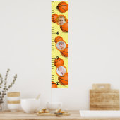 Baketball Foto Template Wachstumsdiagramm Poster (Küche)