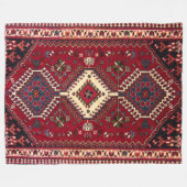 Bakhshaisch Aserbaidschan Nordwestpersischer Teppi Fleecedecke (Vorderseite (Horizontal))