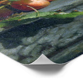 Bakhuyzen - Stillleben mit Blume und Obst Poster (Ecke)