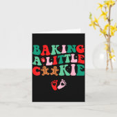 Baking A Little Cookie Cute Christmas Pregnancy An Karte (Gelbe Blume)