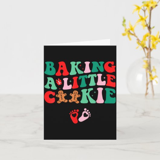 Baking A Little Cookie Cute Christmas Pregnancy An Karte (Gelbe Blume)
