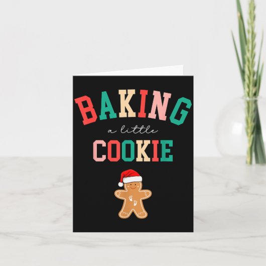 Baking A Little Cookie Cute Christmas Pregnancy An Karte (Vorderseite)