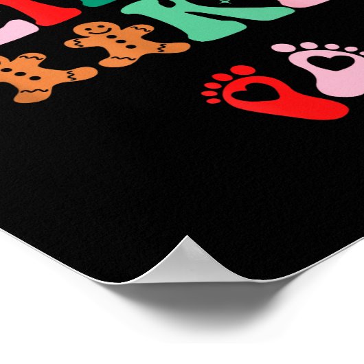 Baking A Little Cookie Cute Christmas Pregnancy An Poster (Ecke)