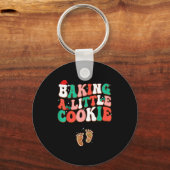 Baking A Little Cookie Cute Christmas Pregnancy An Schlüsselanhänger (Vorderseite)