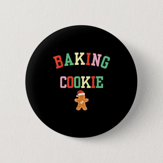 Baking A Little Cookie Pregnant Christmas Mom To B Button (Vorderseite)