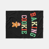 Baking A Little Cookie Pregnant Christmas Mom To B Fleecedecke (Vorderseite (Horizontal))