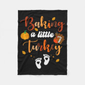 Baking A Little Turkey Thanksgiving Pregnancy Anno Fleecedecke (Vorderseite)