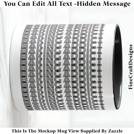 Baking Addict Hidden Message Funny Novelty 111B Tasse