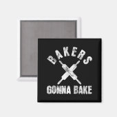 Baking Baker Bakery  Magnet (Vorderseite/Rückseite)