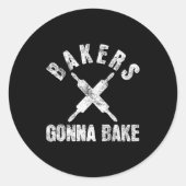 Baking Baker Bakery Runder Aufkleber (Vorderseite)