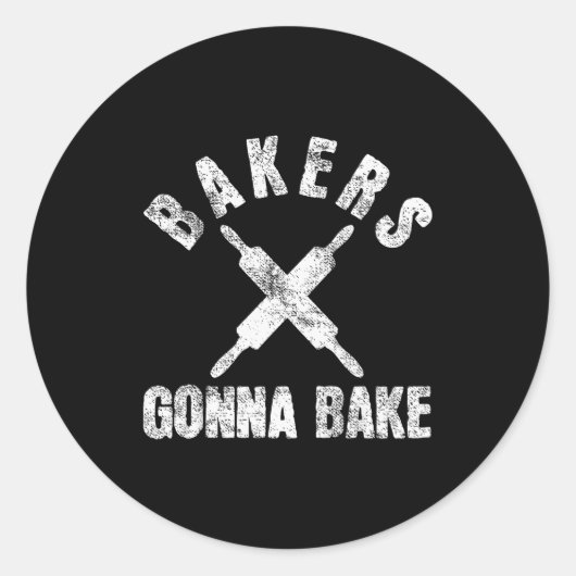 Baking Baker Bakery Runder Aufkleber (Vorderseite)