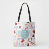 Baking billiger als Therapie Funny Kitchen Blue Tasche (Vorderseite)