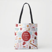 Baking billiger als Therapie Funny Kitchen Red Tasche (Vorderseite)
