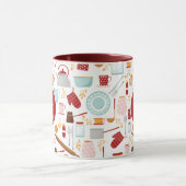 Baking billiger als Therapie Funny Kitchen Red Tasse (Zentrum)