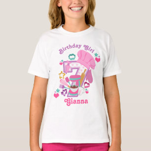 Baking Birthday Girl Koch Siebter Geburtstag Shirt