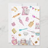 Baking Birthday Party Girl Cooking Einladung (Rückseite)