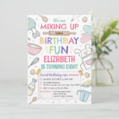Baking Birthday Party Invitation Einladung (Stehend Vorderseite)