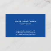 Baking Blue Whisky Caterer Konditorei Koch Moderne Visitenkarte (Rückseite)