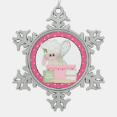 Baking Bunny Christmas pewter snowflake ornament (Vorderseite)