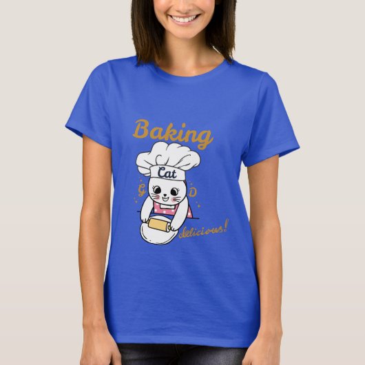 Baking Cat-DELICIOUS gutes Design - Niedliches Kat T-Shirt (Vorderseite)