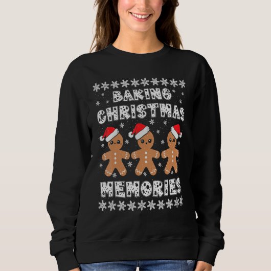 Baking Christmas Memories Gingerbread Men With Xma Sweatshirt (Vorderseite)