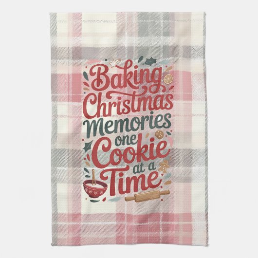 Baking Christmas Memories Kitchen Towel  Geschirrtuch (Vertikal)