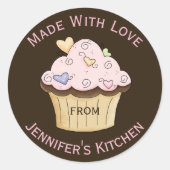 Baking Cupcake Custom Aufkleber (Vorderseite)