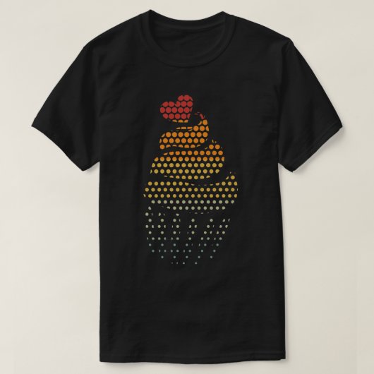 baking cupcakes bakery baker retro cupcake  T-Shirt (Design vorne)