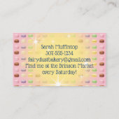 Baking Fee magic stars macaroon Cookies Bäckerei Visitenkarte (Rückseite)