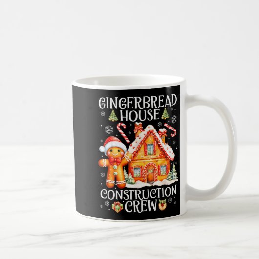 Baking Gingerbread House Construction Crew Christm Kaffeetasse (Rechts)