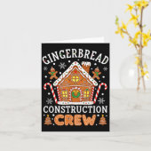 Baking Gingerbread House Construction Crew Christm Karte (Gelbe Blume)