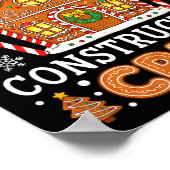 Baking Gingerbread House Construction Crew Christm Poster (Ecke)