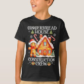 Baking Gingerbread House Construction Crew Christm T-Shirt (Vorderseite)