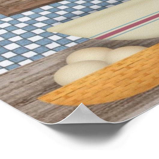 Baking Gingerbrei Men Poster (Ecke)