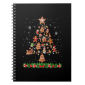 Baking Gingerbrot Keks Weihnachtsbaum Lichter Fu Notizblock (Vorderseite)