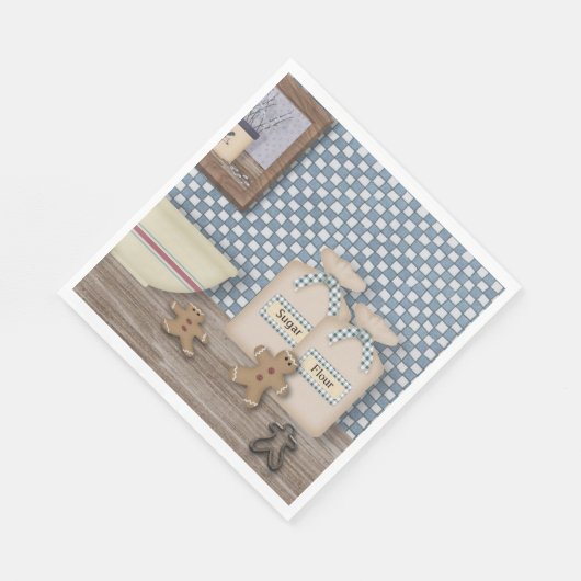 Baking Gingerbrot Männer Papier Napkins Serviette (Ecke)