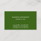 Baking Green Whiskaterer Konditorei Koch Moderner Visitenkarte (Rückseite)