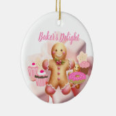 Baking Holiday Treats Gingerbread Man Keramik Ornament (Rechts)