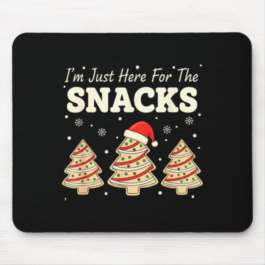 Baking I'm Just Here For The Snacks Christmas Cook Mousepad (Vorne)