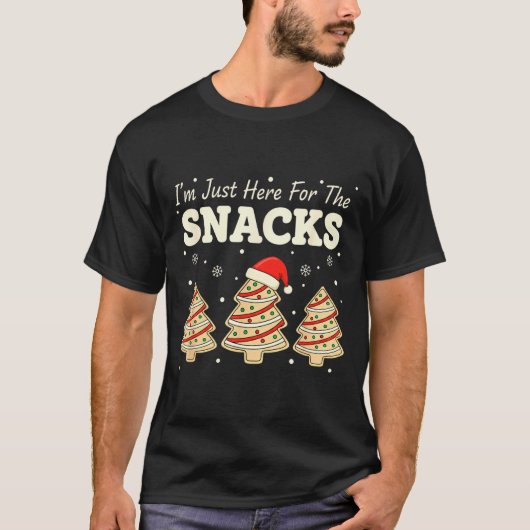 Baking I'm Just Here For The Snacks Christmas Cook T-Shirt (Vorderseite)