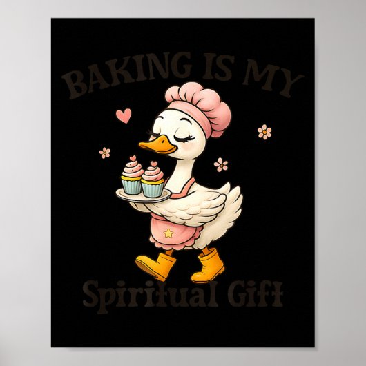 Baking Is My Sritual Gift Baking Humor Kitchen Pas Poster (Vorne)