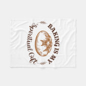 Baking Is My Sritual Gift Funny Bake Lover Pastry  Fleecedecke (Vorderseite (Horizontal))