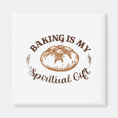 Baking Is My Sritual Gift Funny Bake Lover Pastry  Magnet (Vorne)