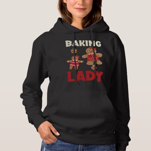 Baking Lady Christmas Gingerbread Cookies Hoodie (Vorderseite)