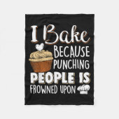 Baking Lover Punching People - Baker & Cupcake Fleecedecke (Vorderseite)