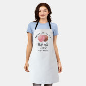 Baking Macaron Pastry Chef Cute Modern Watercolor Schürze (Getragen)
