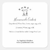 Baking Mixer Minimalist Bakery Ingredient Product Quadratischer Aufkleber (Vorderseite)