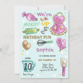 Baking party birthday Invitation Einladung (Vorderseite)