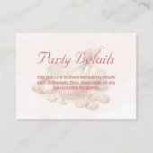 Baking Party Birthday Party Details Pink  Begleitkarte (Vorderseite)