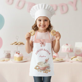 Baking Party Girls Birthday Elegant Bowl & Whisk Schürze